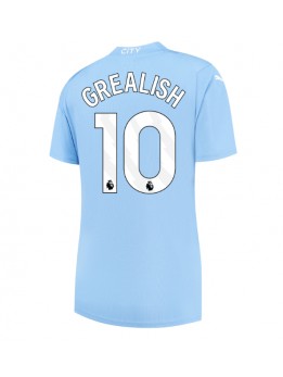 Manchester City Jack Grealish #10 Replika Hemmakläder Dam 2023-24 Kortärmad